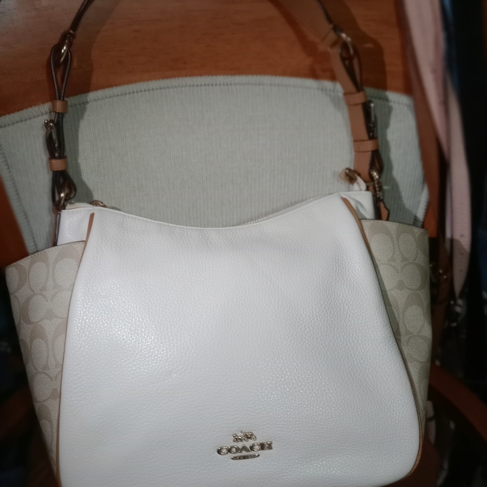 Coach Rori Shoulder Bag In Colorblock Signature Canvas & Pebbled Leather